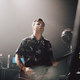Tyler Pope playing the bass.
